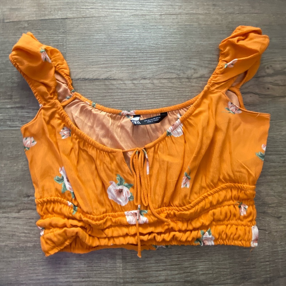 Zara orange top